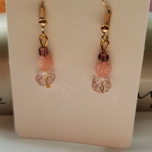 Girl's Pink Rose Earring's
